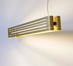 Suspension, Orgue, laiton, LED, 3000k, 7640 lm, L121,7cm, H15,4cm - Dark