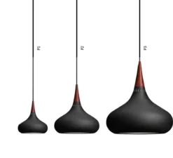 Suspension*Fritz Hansen Suspension, Orient, , Ø22,5cm, H24,5cm - noir