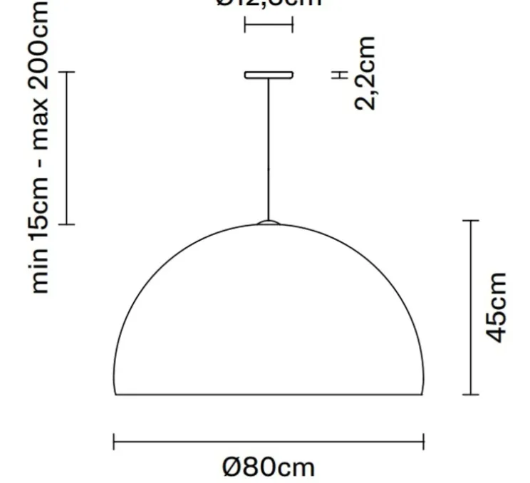 Suspension, Oru F25 A07 Copper, cuivre, Ø80cm, H45cm - Fabbian