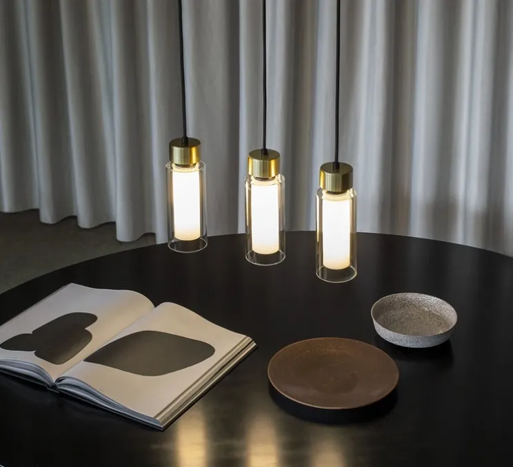 Suspension, Osman 560.21, Laiton, transparent, Ø8cm, H23cm - Tooy