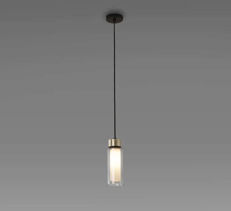 Suspension, Osman 560.21, Laiton, transparent, Ø8cm, H23cm - Tooy