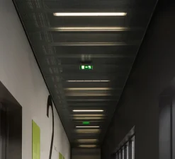 Suspension*O/M Light Suspension ou plafonnier, Tubo 70, , IP67, LED, 2700K, 990 lm, Ø7cm, L63cm - transparent