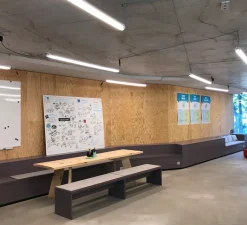 Suspension*O/M Light Suspension ou plafonnier, Tubo 70, , IP67, LED, 2700K, 990 lm, Ø7cm, L63cm - transparent