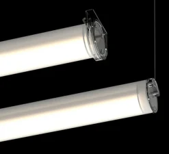 Suspension*O/M Light Suspension ou plafonnier, Tubo 70, , IP67, LED, 2700K, 990 lm, Ø7cm, L63cm - transparent