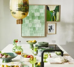 Suspension*HKLIVING Suspension, Oval L, , Ø35cm, H75cm - HK Living jaune