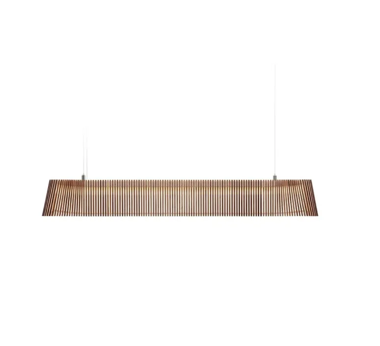 Suspension*Secto Design Suspension, Owalo 7000, bois, noyer, LED, L100cm, H13cm - bois, marron