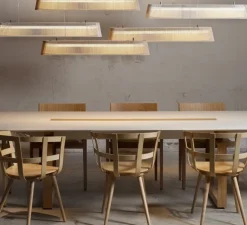 Suspension, Owalo 7000, bouleau naturel, LED, 2800K, 2500lm, L100cm, H13cm - Secto Design