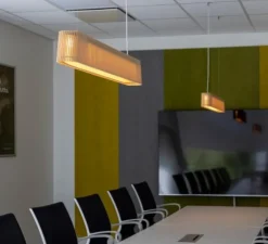 Suspension, Owalo 7000, bouleau naturel, LED, 2800K, 2500lm, L100cm, H13cm - Secto Design