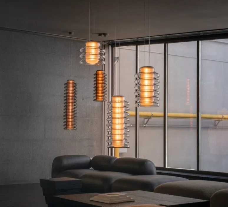 Suspension*A-N-D Suspension, Pace 28, 3 modules, , LED, dim, 2700K, Ø28cm, H24cm - transparent