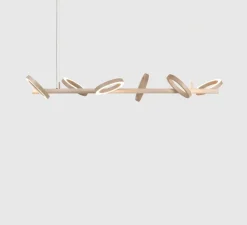 Suspension, Pallana 6, Pebble, LED, dim, 3000K, 3800 lm, L151,5cm, H9,5cm - Moooi