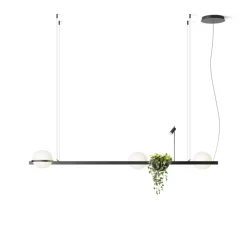 Suspension, Palma 3736, graphite, LED, 2700K, 2057lm, L195cm, H48cm - Vibia
