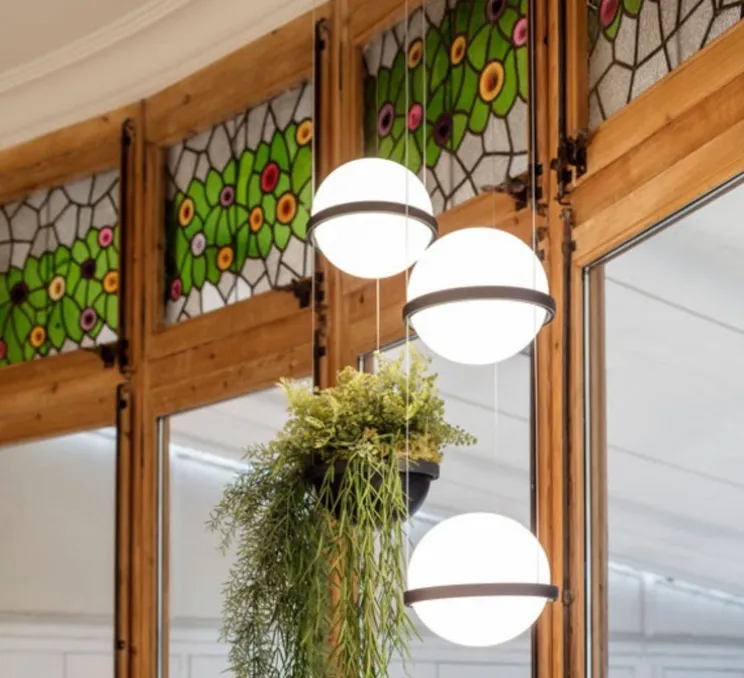 Suspension, Palma 3726, graphite, LED, 2700K, 1371lm, Ø22cm, H40cm - Vibia