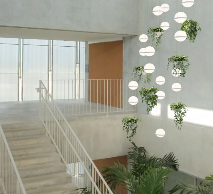 Suspension, Palma 3726, graphite, LED, 2700K, 1371lm, Ø22cm, H40cm - Vibia