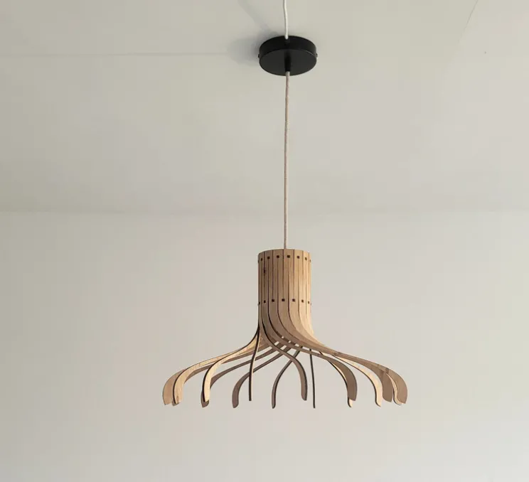 Suspension, Palya, bois, bouleau, Ø50cm, H31cm - Piatoni