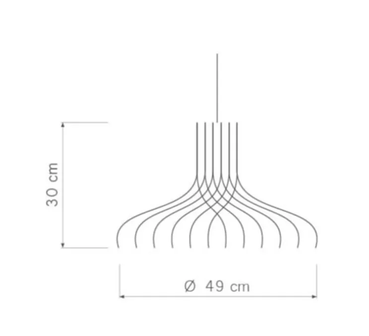 Suspension, Palya, bois, bouleau, Ø50cm, H31cm - Piatoni