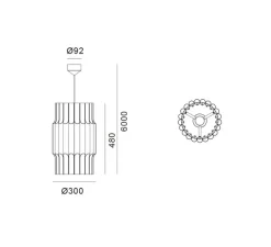 Suspension*Lyfa Suspension, Pan 300, , Ø30cm, H48cm - bronze