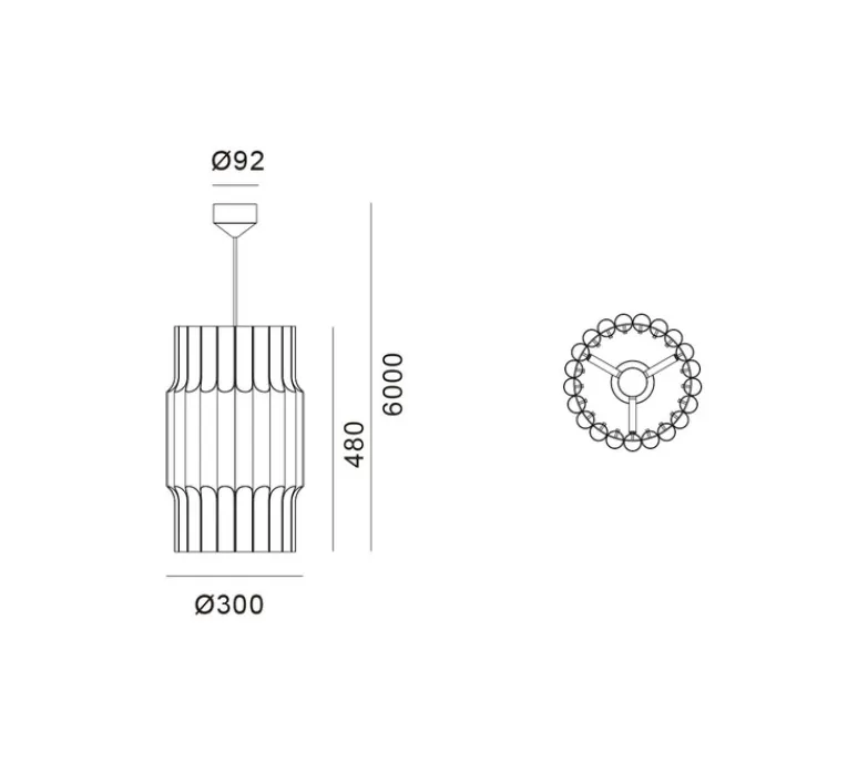 Suspension*Lyfa Suspension, Pan 300, , Ø30cm, H48cm - bronze