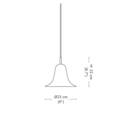 Enfants|Suspension*Verpan Suspension, Pantop 23, , Ø23cm, H22cm - marron foncé