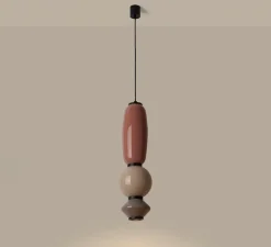Suspension*Aromas del Campo Suspension, Papi, C1233, , Ø18cm, H60,5cm - orange kaki, nude, marron silhouette