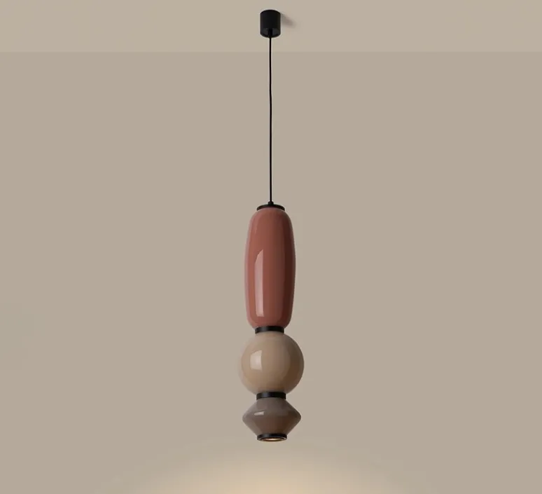 Suspension*Aromas del Campo Suspension, Papi, C1233, , Ø18cm, H60,5cm - orange kaki, nude, marron silhouette
