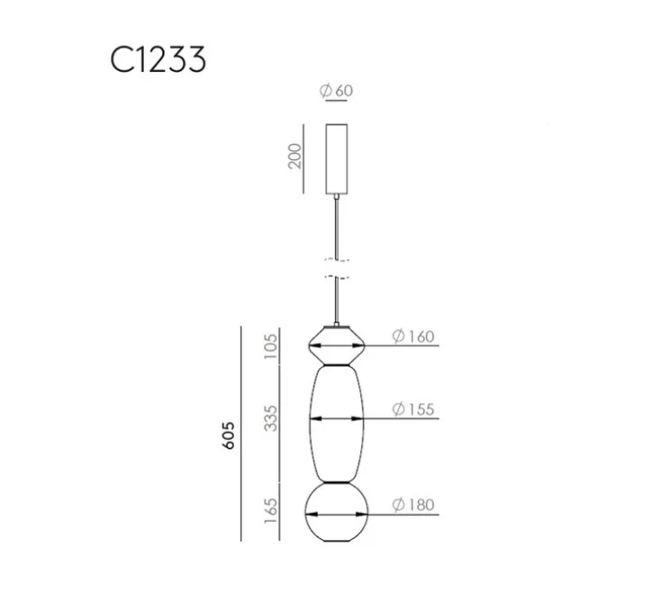 Suspension, Papi, C1233, vert pistache, thé vert, taupe, Ø18cm, H60,5cm - Aromas del Campo