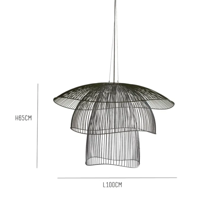 Suspension, Papillon L, noir, Ø100cm, H65cm - Forestier