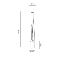 Suspension, Paros Alabaster, blanc, Ø10cm, H19cm - Alma light