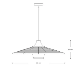 Suspension, Parrot M, marron, Ø60cm, H21cm - Forestier