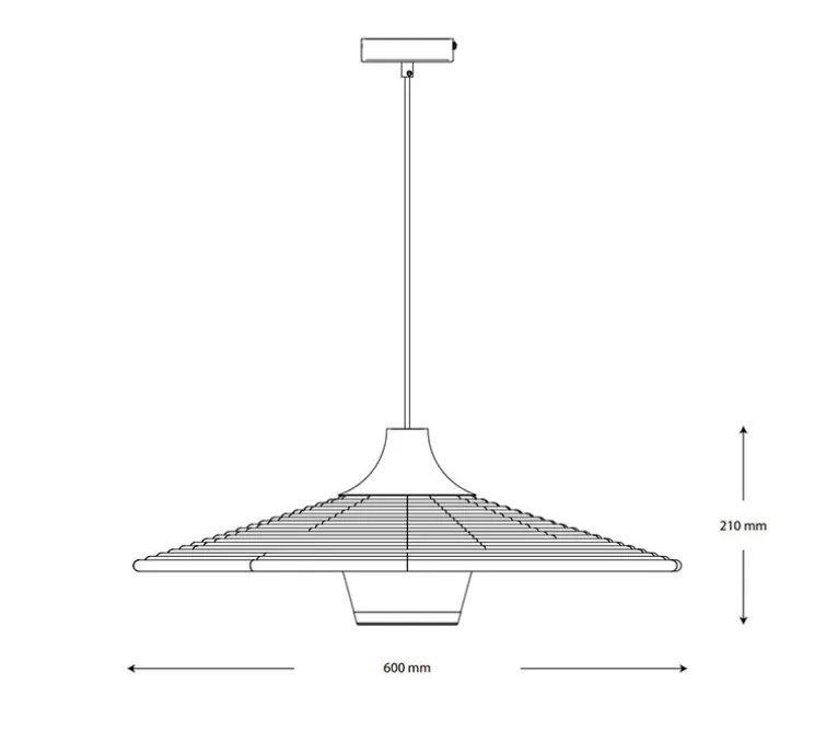 Suspension, Parrot M, marron, Ø60cm, H21cm - Forestier
