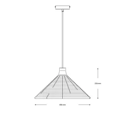 Suspension, Parrot S, marron, Ø40cm, H22cm - Forestier