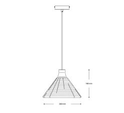 Suspension*Forestier Suspension, Parrot XS, , Ø26cm, H18cm - marron