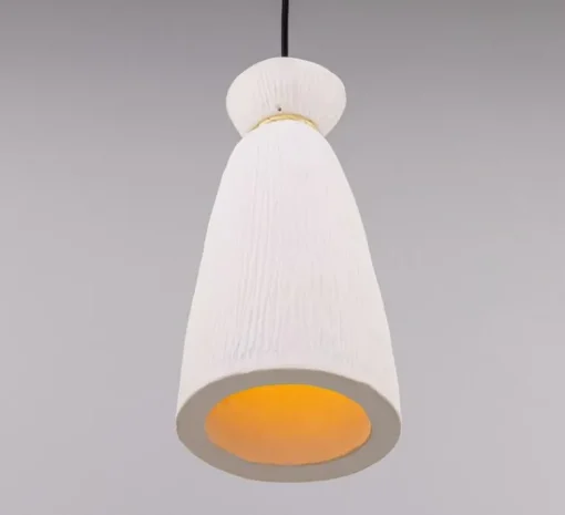 Suspension*Mullan Lighting Suspension, Parva, , IP44, Ø14cm, H30cm - blanc, laiton satiné
