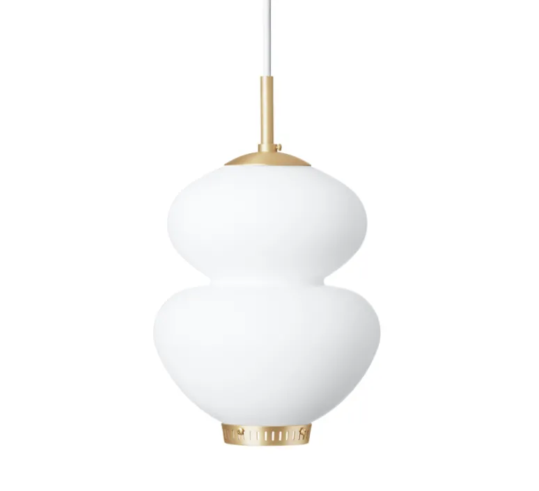 Suspension*Lyfa Suspension, Peanut 175, , Ø17,5cm, H29cm - blanc, or