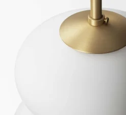 Suspension*Lyfa Suspension, Peanut 175, , Ø17,5cm, H29cm - blanc, or