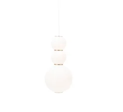 Suspension*Formagenda Suspension, Pearls , D , LED, 1180 lm, 2700 K, Ø18cm, H36cm - blanc, or