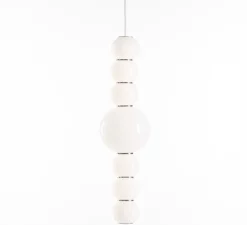 Suspension, PEARLS DOUBLE G, 1200 lm, 2700 K, chrome, LED, Ø18cm, H67cm - FORMAGENDA