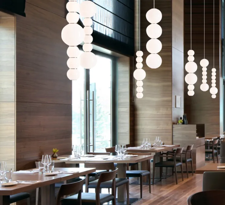 Suspension, PEARLS DOUBLE G, 1200 lm, 2700 K, chrome, LED, Ø18cm, H67cm - FORMAGENDA