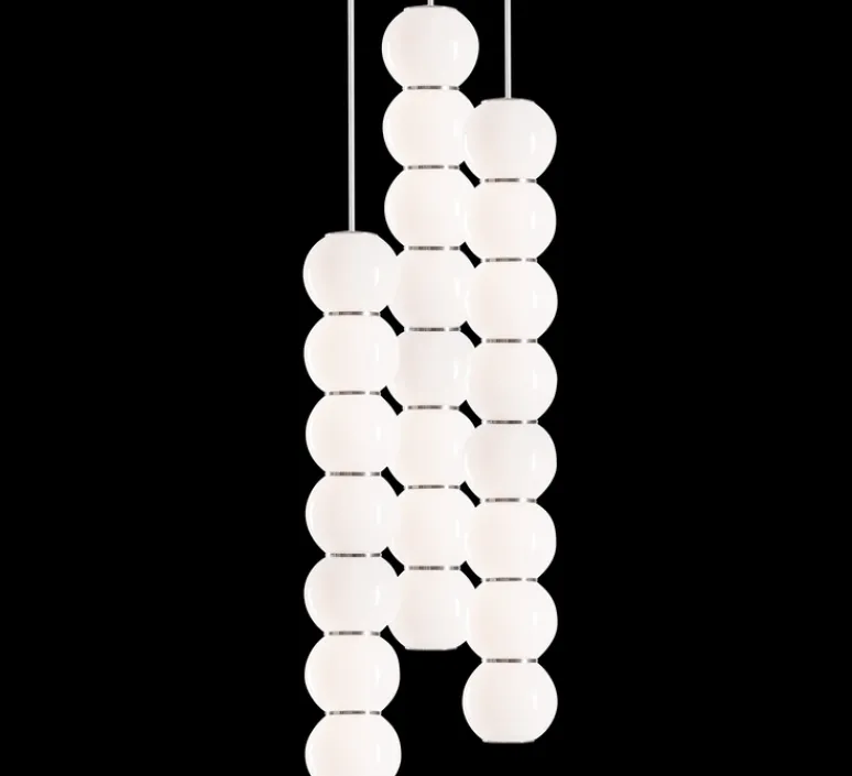 Suspension*Formagenda Suspension, PEARLS DOUBLE B, 1200 lm, 2700 K, , LED, Ø10cm, H67cm - chrome