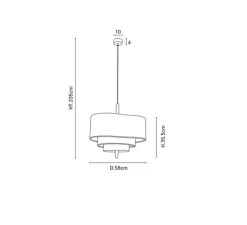 Suspension*Market Set Suspension, Pebble M, , Ø58cm, H35,5cm - écru