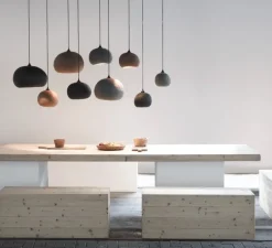 Suspension, Pebble M, gris, L35,5cm, H21,5cm - Ay Illuminate