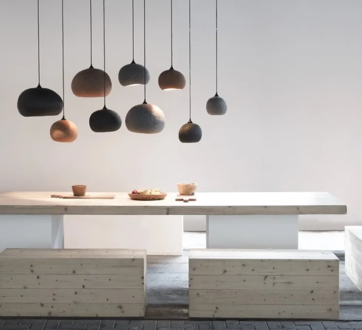 Suspension, Pebble M, terracotta, L35,5cm, H21,5cm - Ay Illuminate