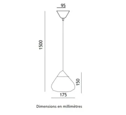 Suspension*Toscot Suspension, Pendulum, , Ø17,5cm, H15cm - gris vulcain