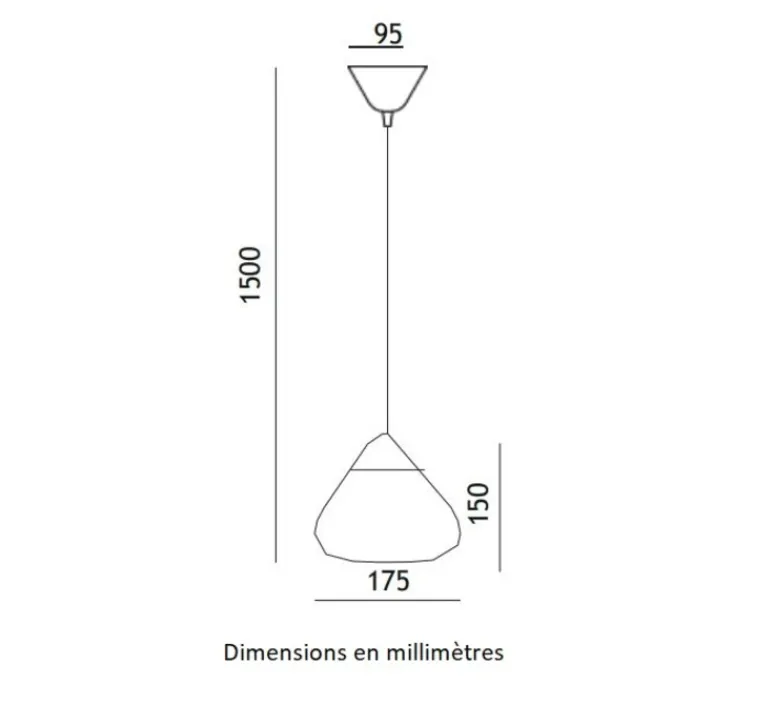 Suspension*Toscot Suspension, Pendulum, , Ø17,5cm, H15cm - gris vulcain