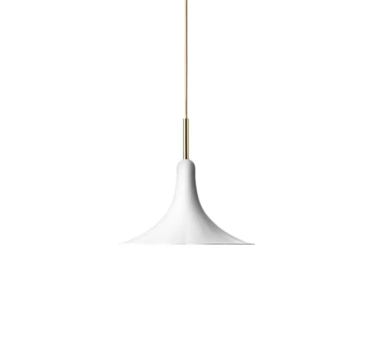 Suspension, Petalii 1 small, blanc, laiton poli, Ø28cm, H25cm - Nuura
