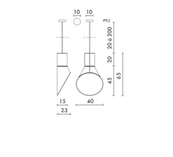 Suspension*DesignHeure Suspension, Petit Cargo, , H65cm - noir, blanc
