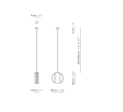 Suspension*DesignHeure Suspension, Petit Moon, , Ø35cm, H13cm - gris