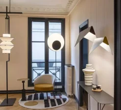 Suspension, Petit Tower, blanc & noir, Ø40cm, H53cm - DesignHeure