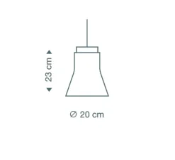 Suspension*Secto Design Suspension, Petite 4600, noyer, LED, 2800K, 480lm, Ø20cm, H23cm - marron