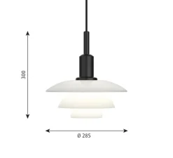 Suspension, PH 3/3, blanc opalin, Ø28,5cm, H30cm - Louis Poulsen