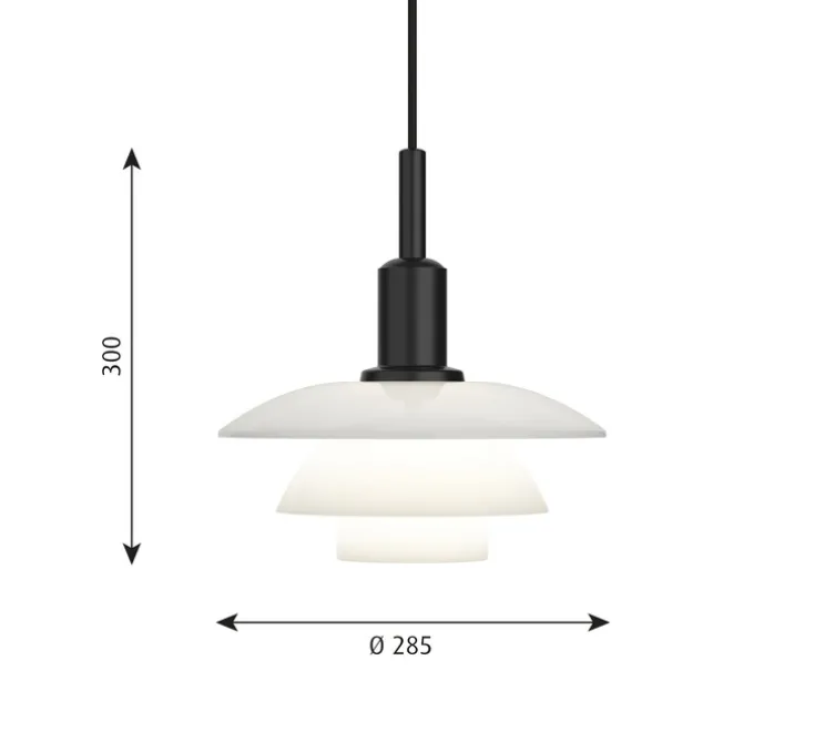 Suspension, PH 3/3, blanc opalin, Ø28,5cm, H30cm - Louis Poulsen